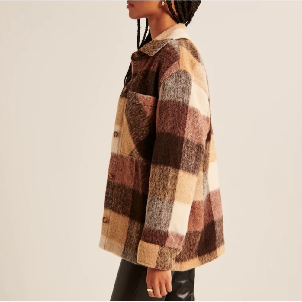 Abercrombie & Fitch Plaid Jacket/Shacket - Picture 5 of 6